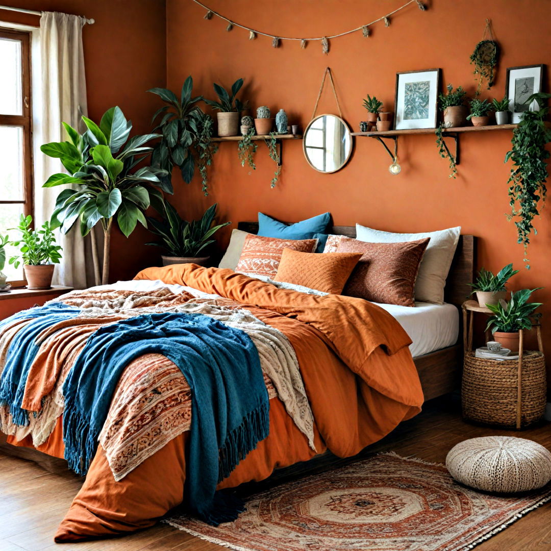 an earthy color palette can enhance the boho aesthetic - 40 Boho Bedroom Ideas