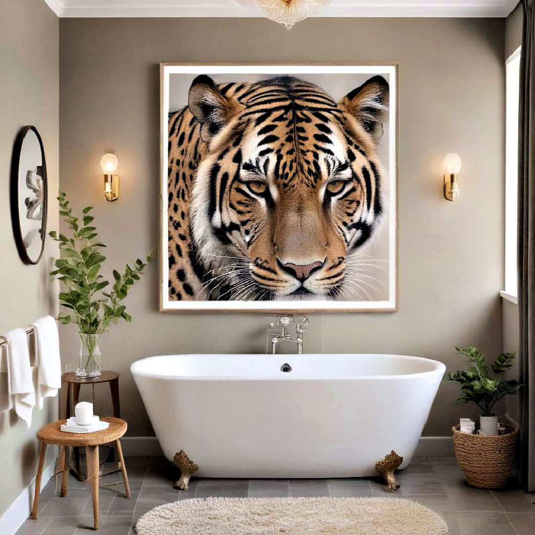 animal print for bathroom art - 25 Bathroom Art Ideas