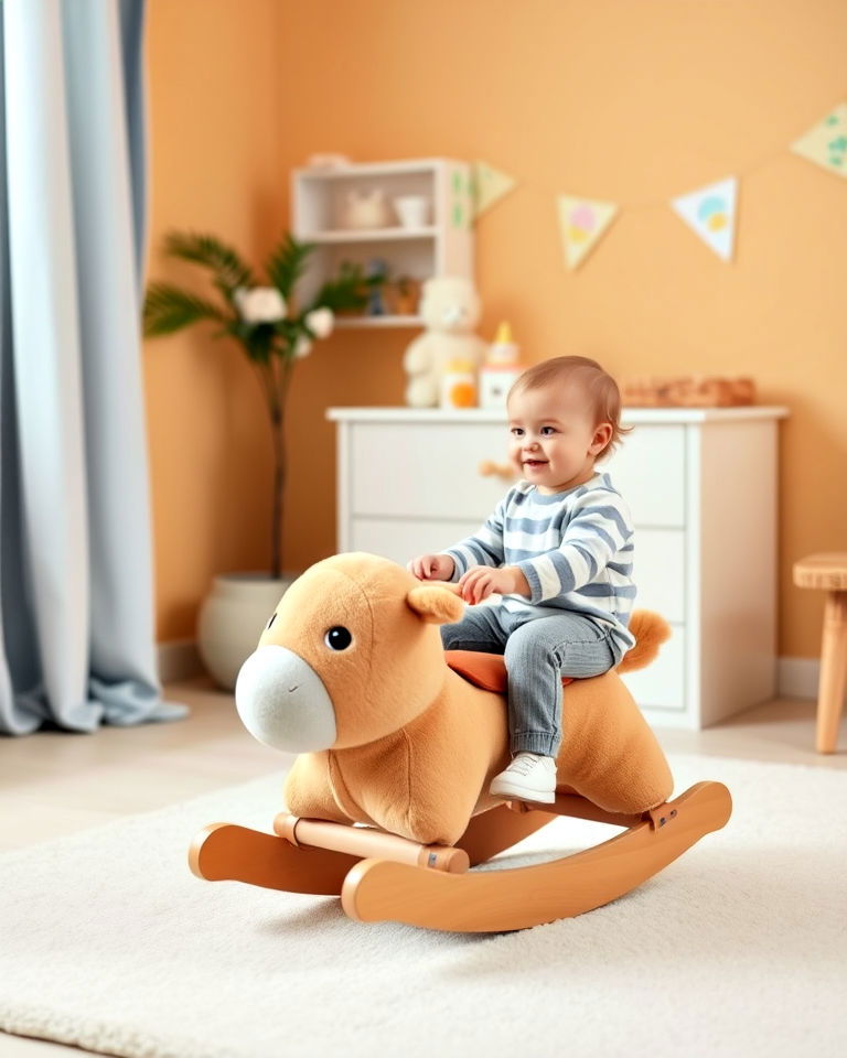animal rocker for toddler room - 40 Toddler Room Ideas