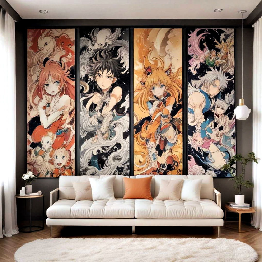 anime room with soundproof panels - 40 Anime Room Ideas