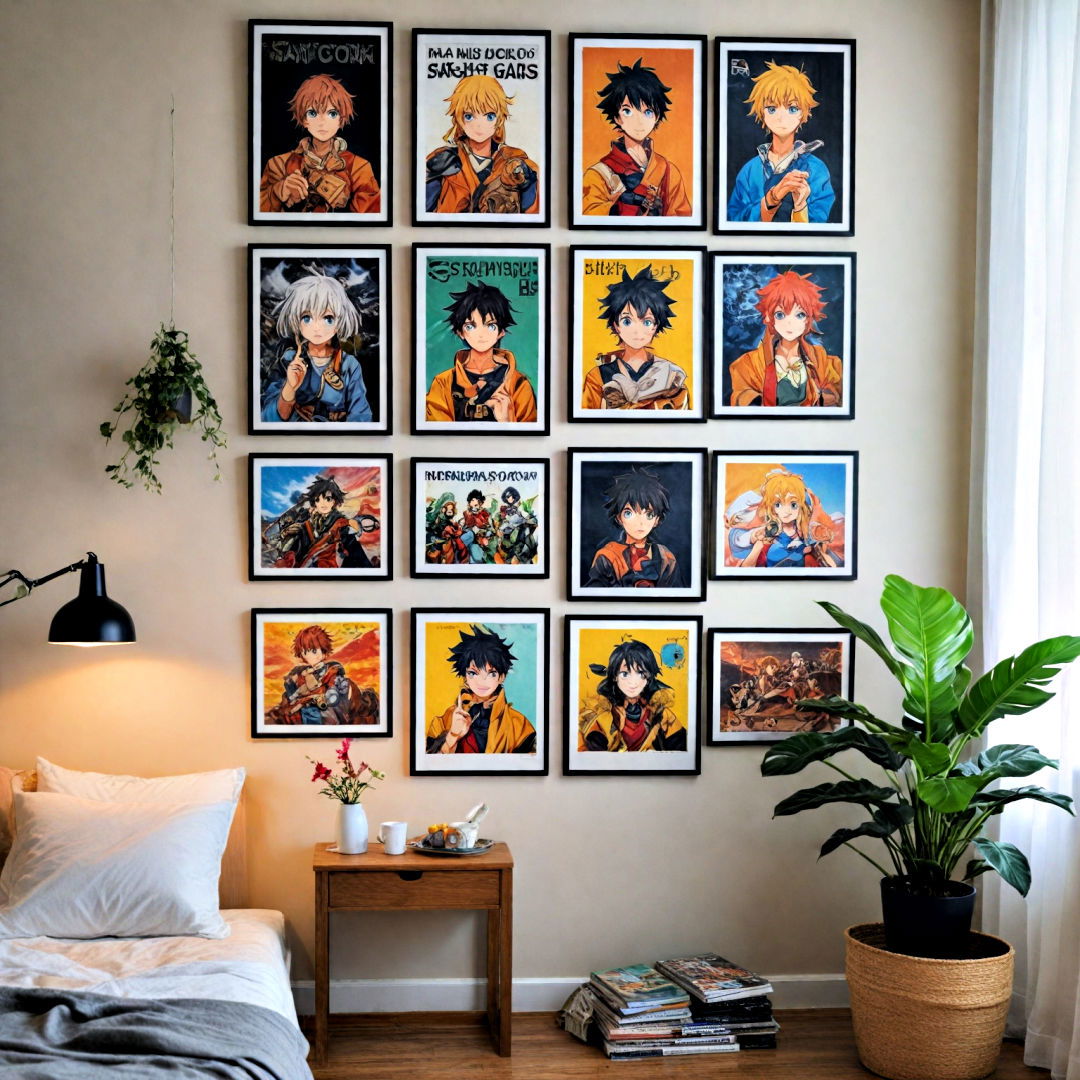 anime themed art and posters - 40 Anime Room Ideas