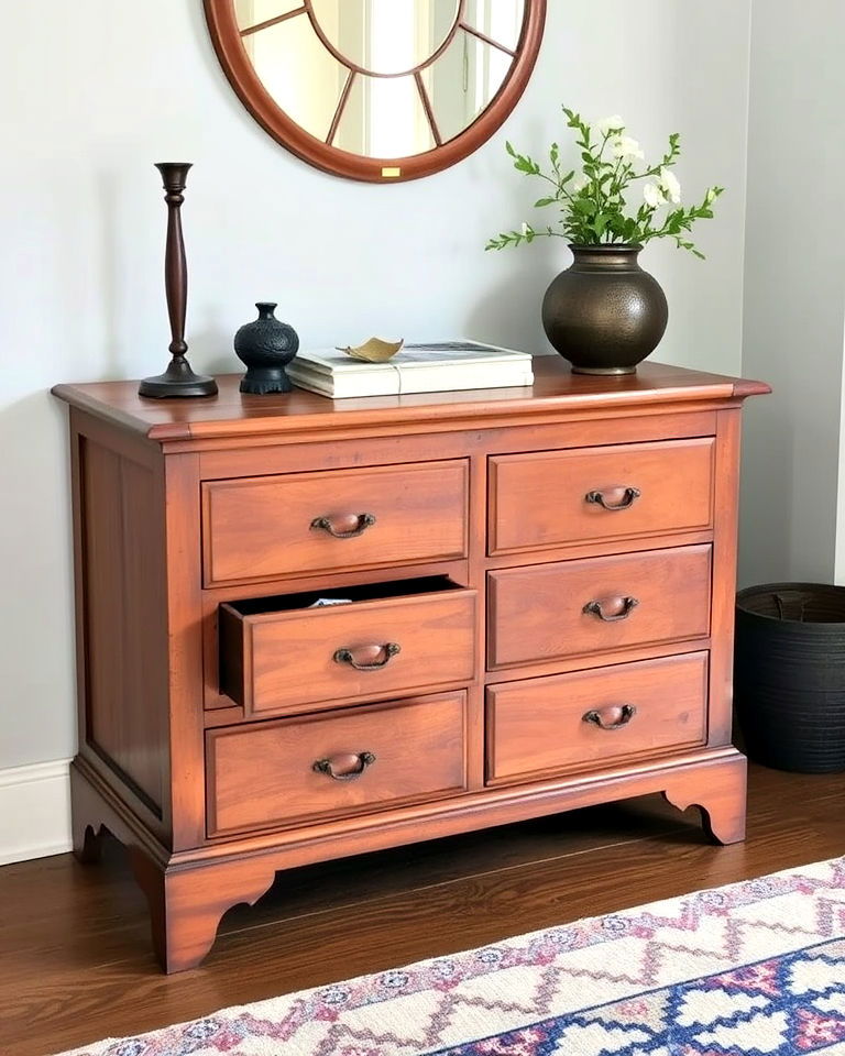 antique chest as unique foyer table - 50 Foyer Decor Ideas