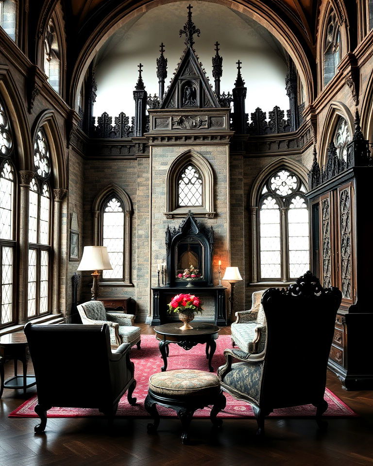 antique furniture pieces for gothic aesthetic - 25 Gothic Castle Ideas