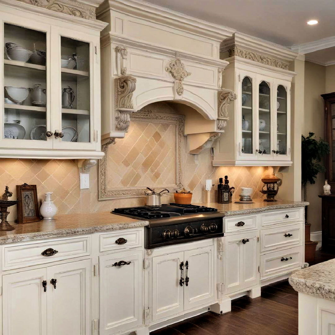 antique off white cabinet ideas - 15 Off-white Kitchen Cabinets