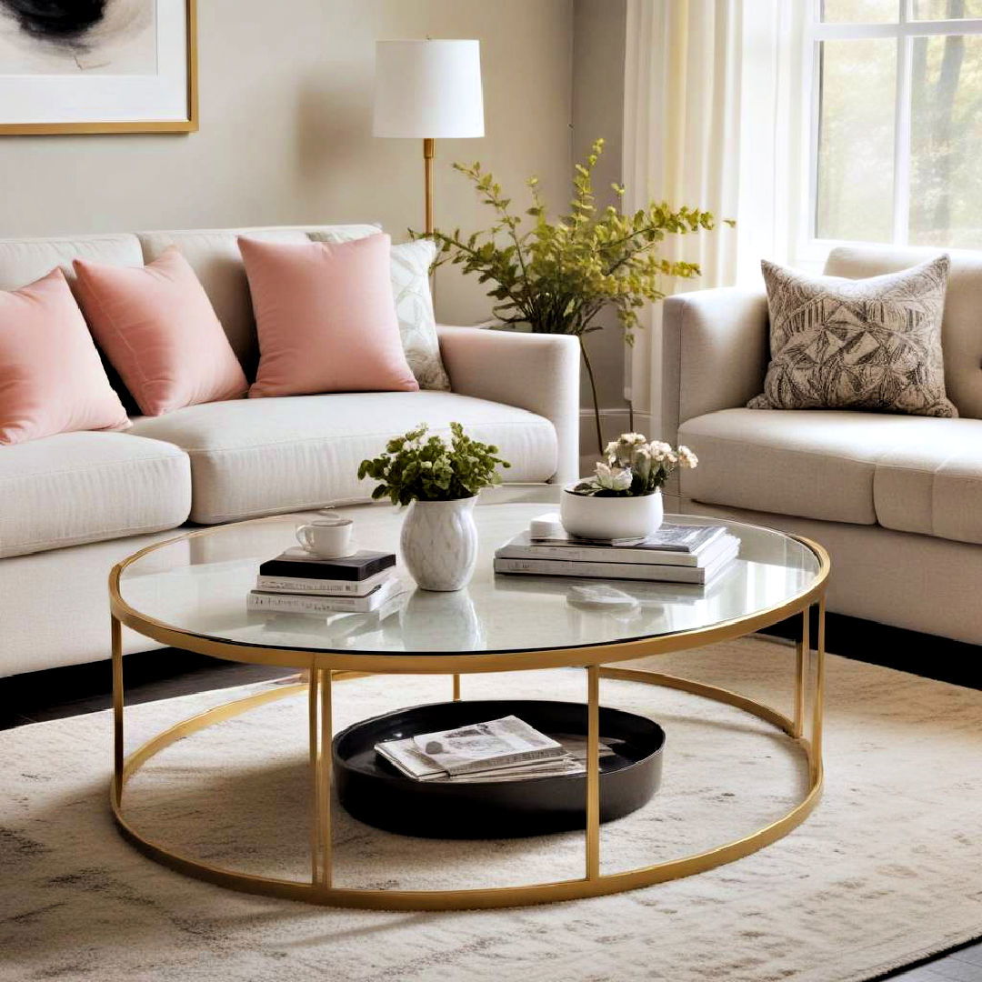 apartment decor with stylish coffee table - 40 Apartment Decorating Ideas