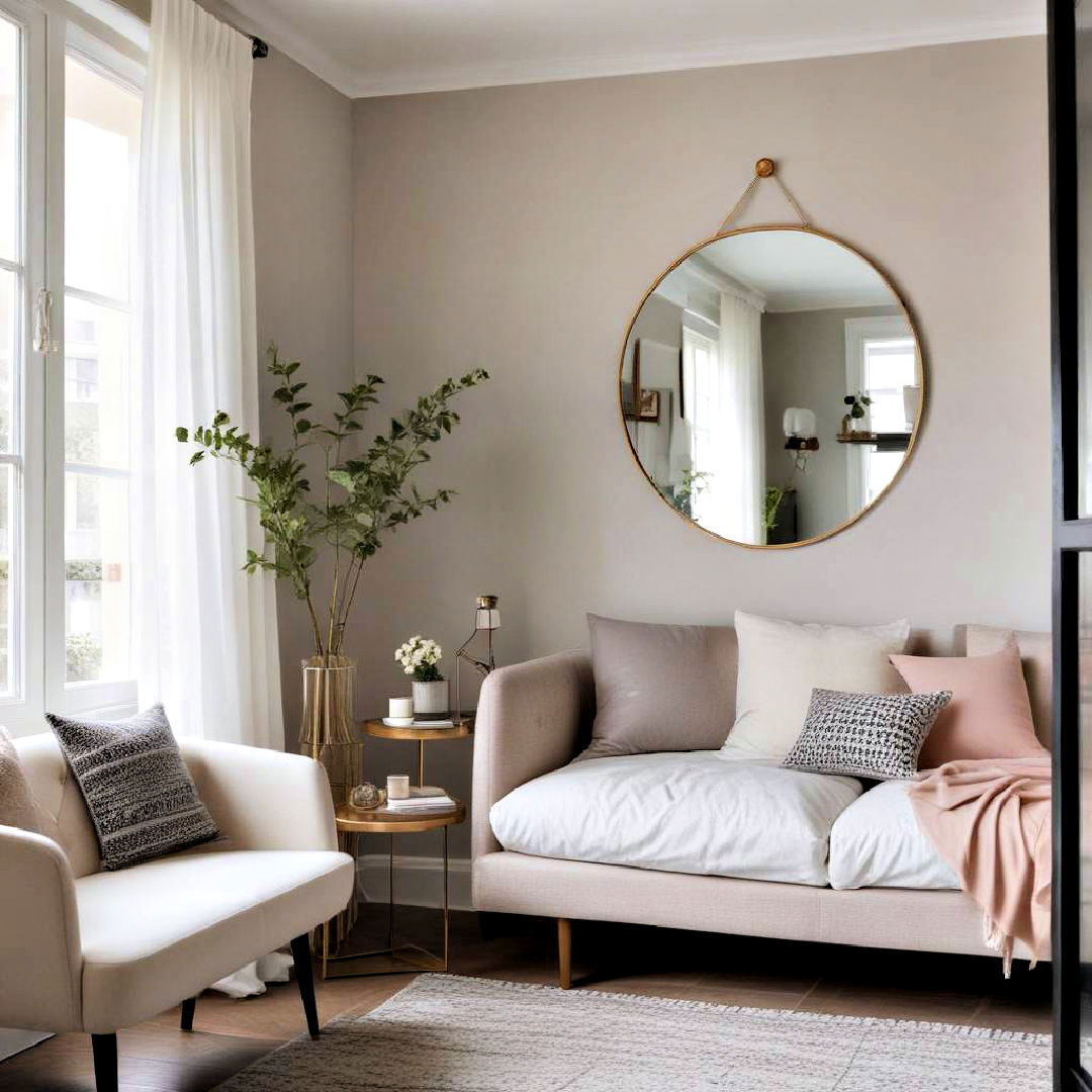 apartment decorating with mirror - 40 Apartment Decorating Ideas