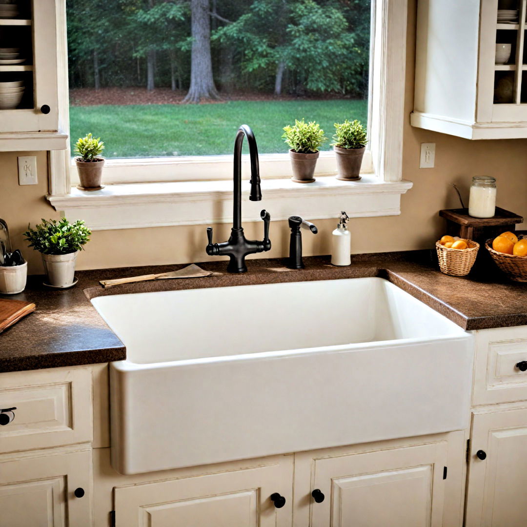 apron front farmhouse sink - 40 Modern Kitchen Ideas