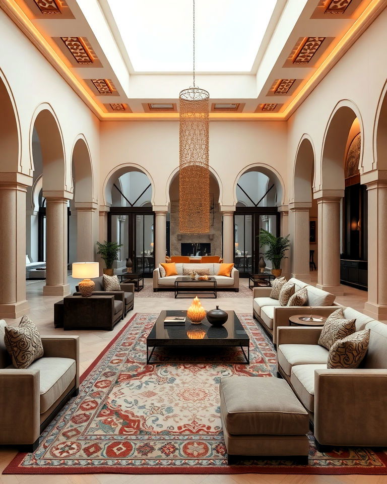 arabic interior with spacious open floor plans - 20 Arabic Interior Design Ideas