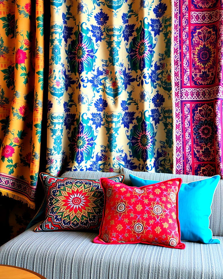 arabic interior with vibrant upholstery - 20 Arabic Interior Design Ideas