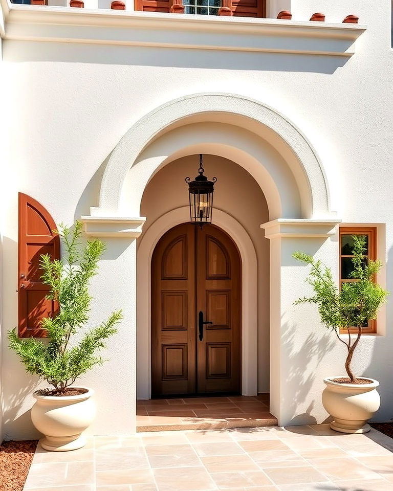 arched doorway and windows design - 20 Greek Style Home Ideas