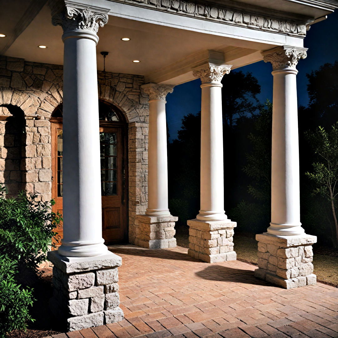 architectural style with pillars - 40 Hardscaping Ideas