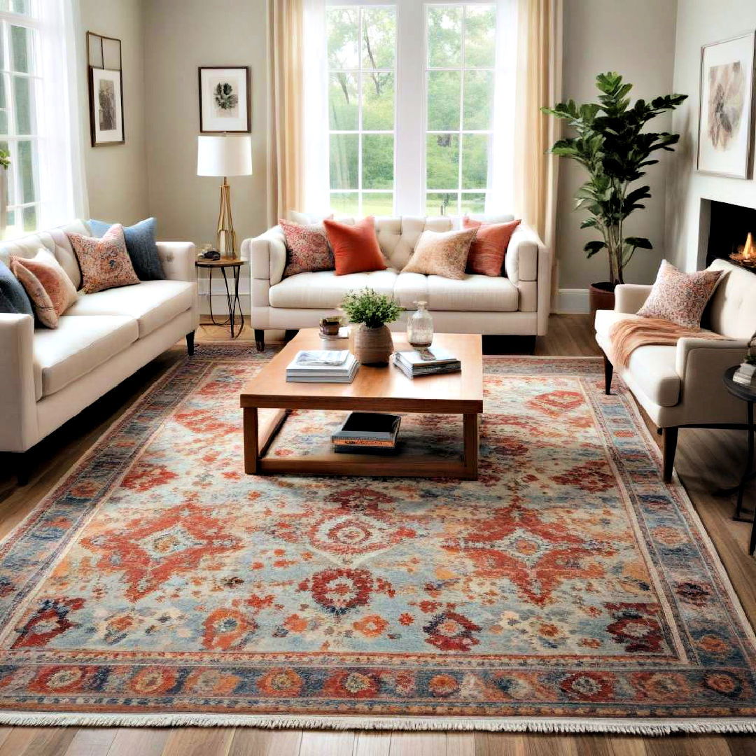 area rug for underfoot comfort - 40 Home Decor Ideas
