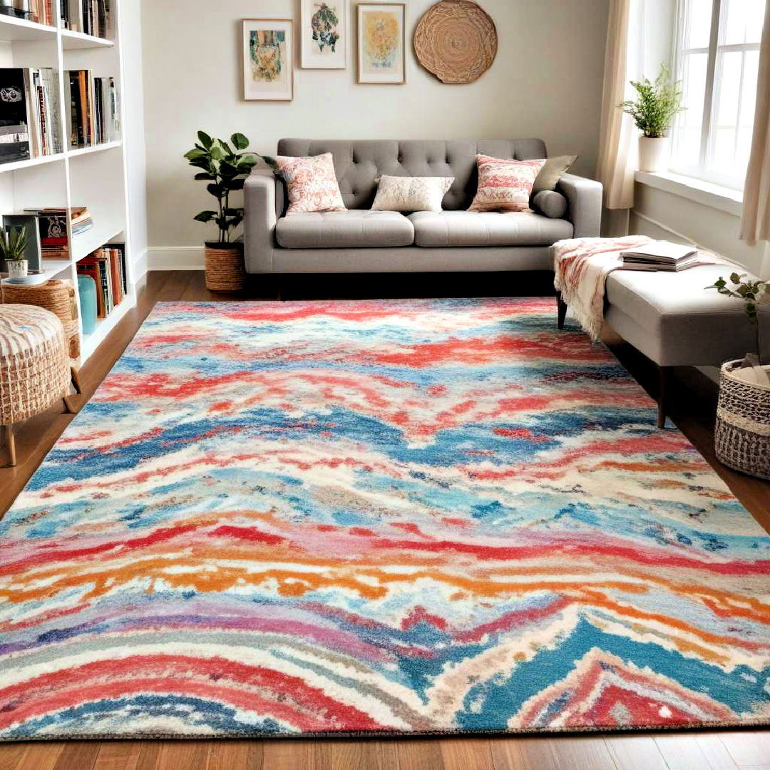 area rug to add color and texture - 40 Teen Room Ideas