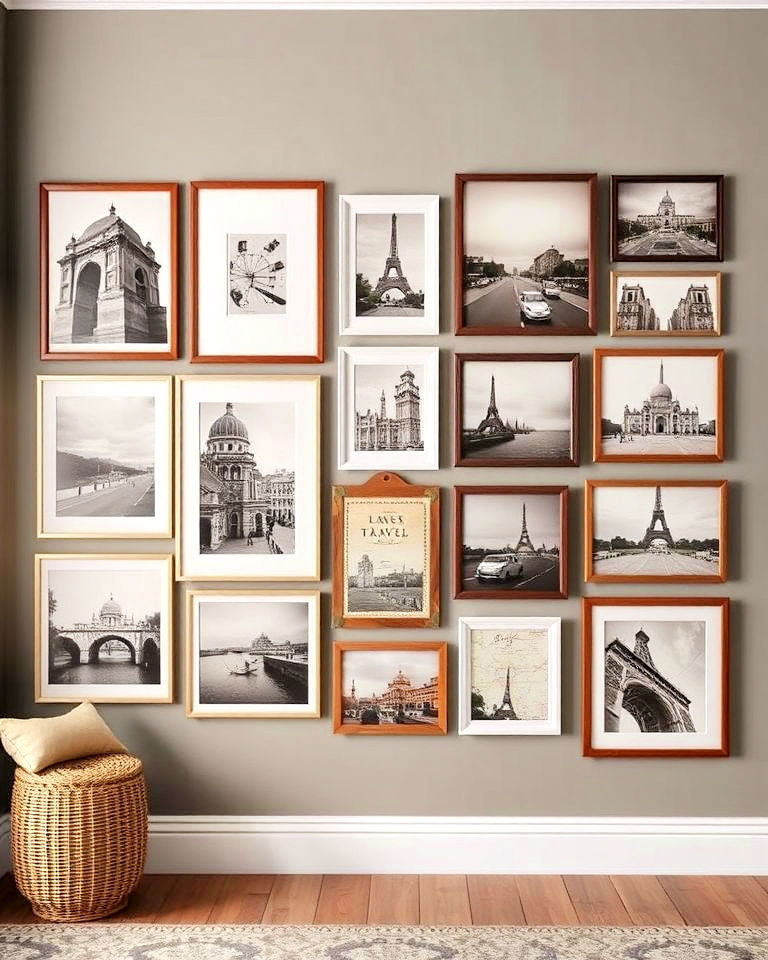art and functional shelving gallery wall - 25 Eclectic Gallery Wall Ideas