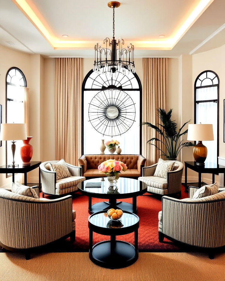art deco design with symmetrical layouts - 30 Art Deco Interior Design Ideas