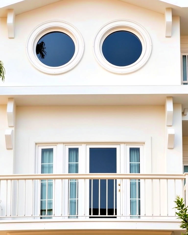 art deco exterior with porthole windows - 15 Art Deco House Exterior Ideas