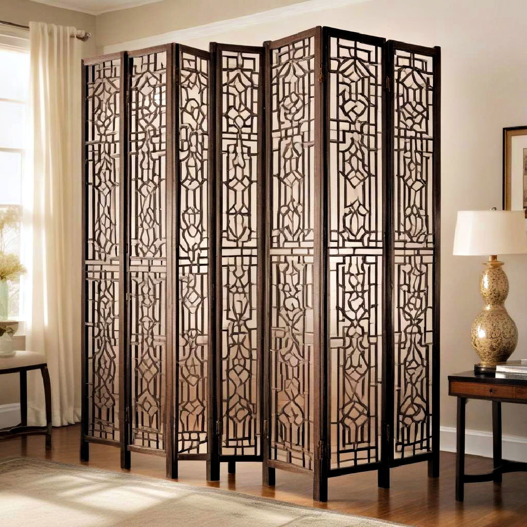 artful room divider ideas - 25 Art Deco Living Room Ideas