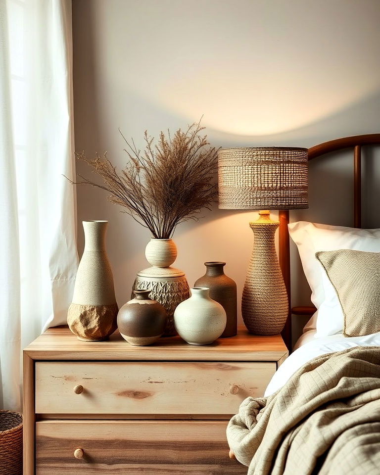 artisanal handcrafted accessories - 20 Wabi Sabi Bedroom Ideas