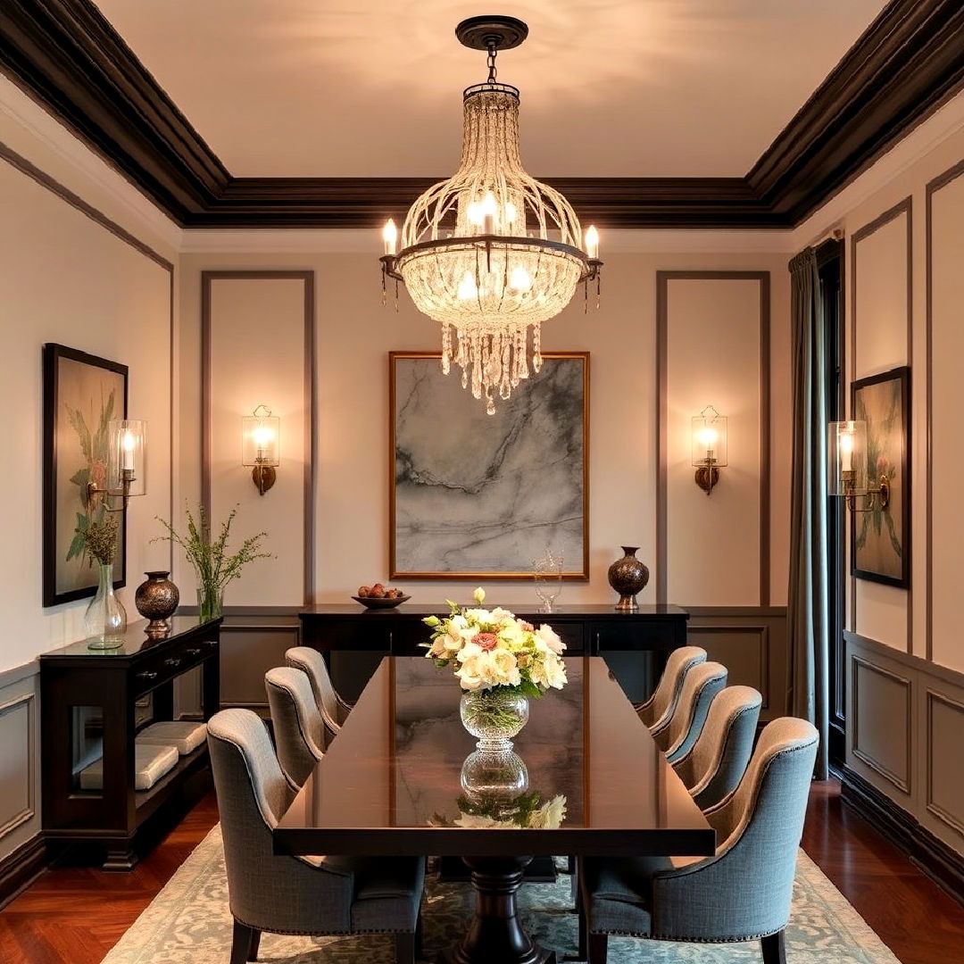 artisanal light fixtures to add unique touch - 40 Luxury Dining Room Ideas