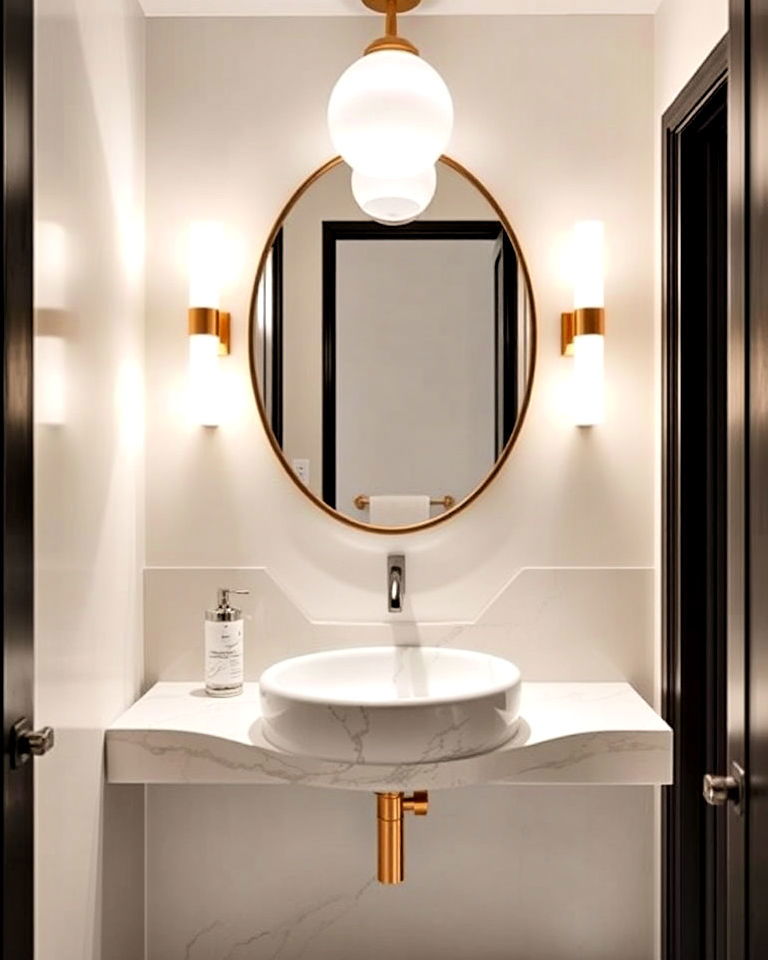 artistic fixtures for luxury powder room - 20 Luxury Powder Room Ideas