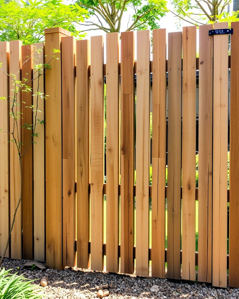 artistic irregular wood plank fence - 40 Japanese Fence Ideas