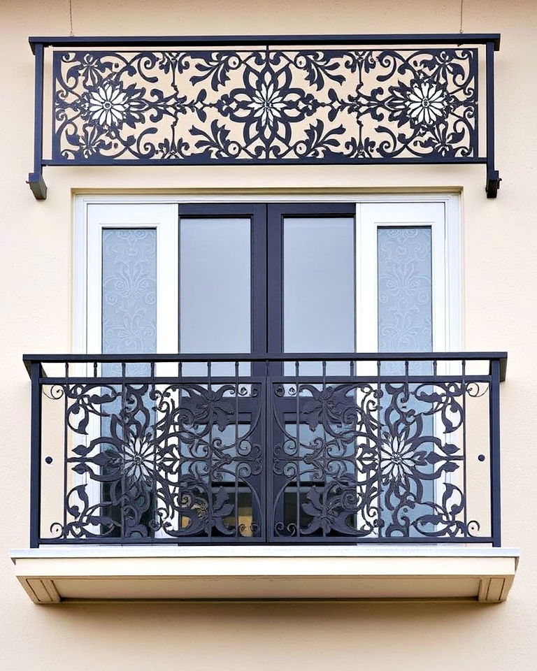 artistic laser cut metal panels - 25 Balcony Railing Design Ideas
