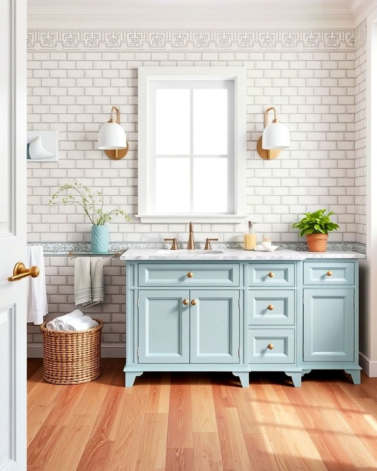 artistic tile countertop design - 20 Bathroom Countertop Ideas