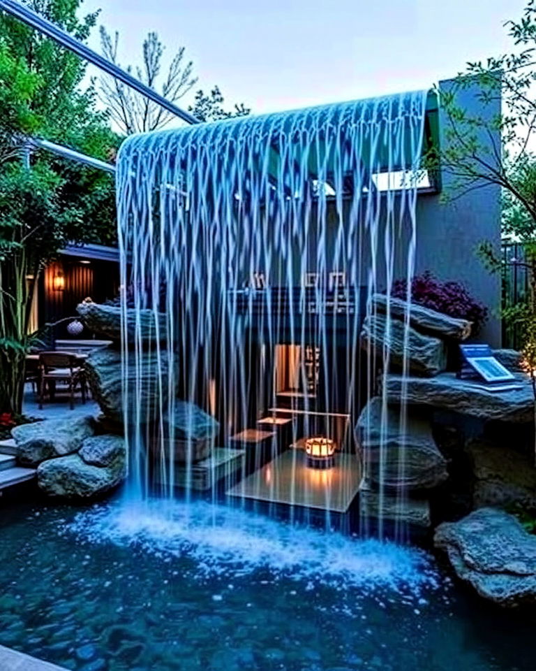 artistic vibe floating waterfall - 25 Waterfall Design Ideas