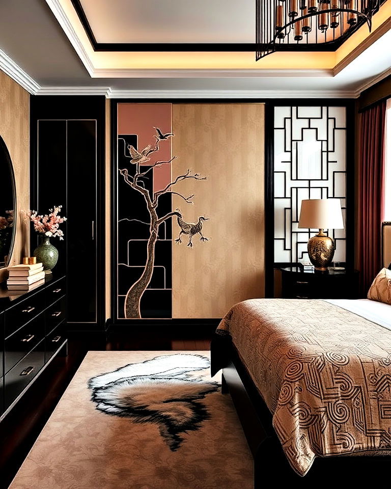 asian art deco bedroom design - 20 Asian Bedroom Ideas