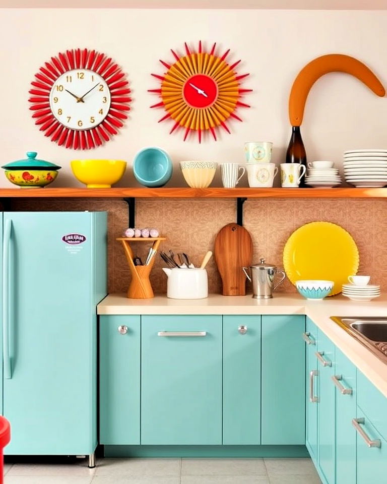 atomic age inspired accessories for kitchen - 40 Mid-century Modern Kitchen Ideas