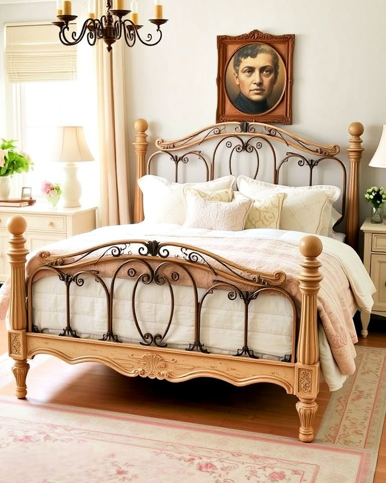 authentic vintage inspired bed frame - 20 Shabby Chic Bedroom Ideas