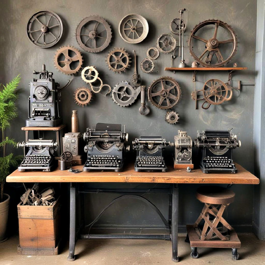 authentic vintage machinery - 30 Industrial Decor Ideas