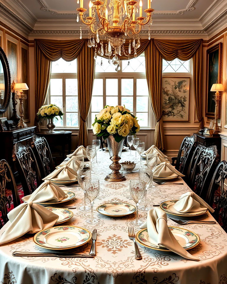 authentic vintage table settings - 25 Victorian Dining Room Ideas
