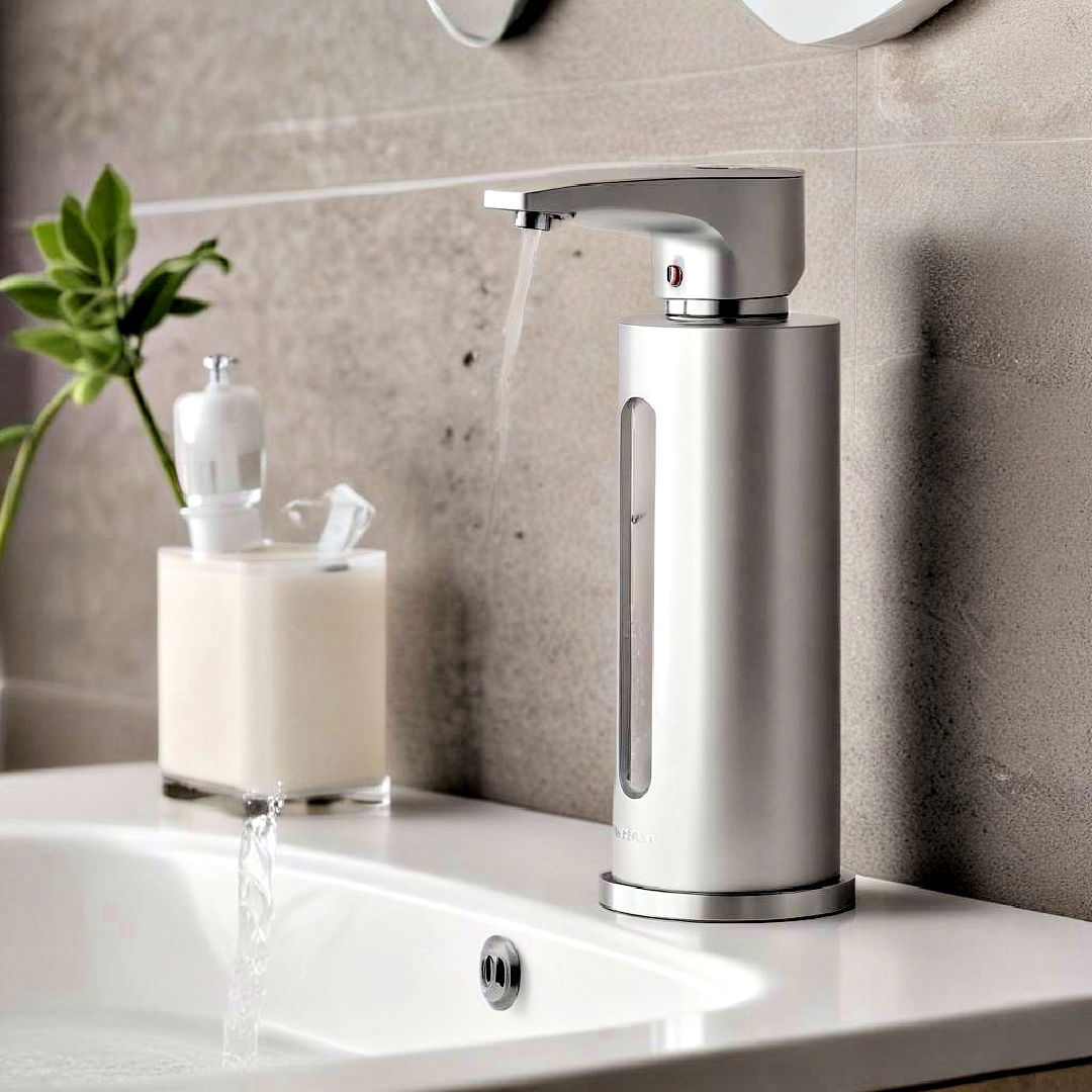 automatic soap dispenser for modern bathroom - 40 Modern Bathroom Ideas