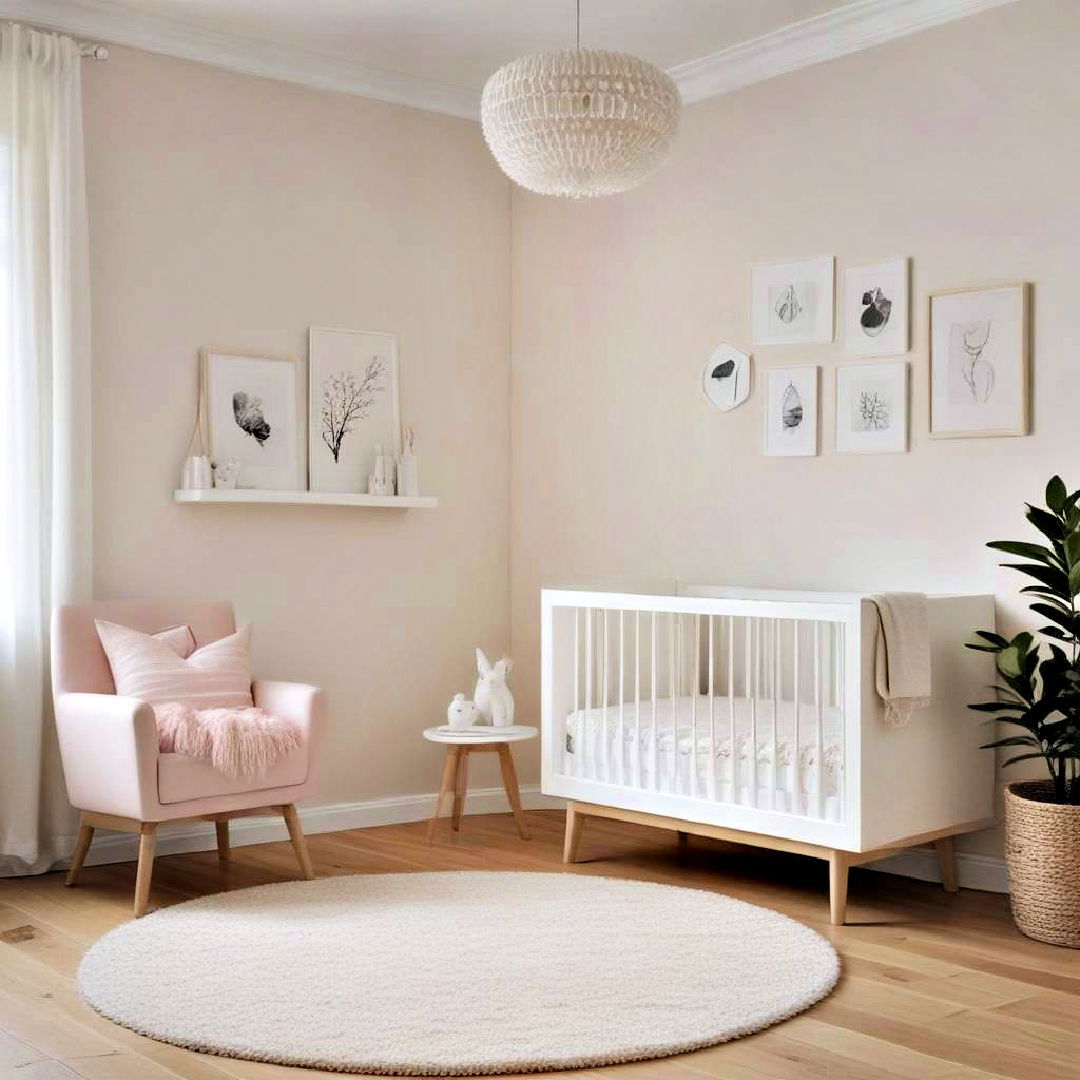 baby girl nursery with scandinavian design - 25 Baby Girl Nursery Ideas