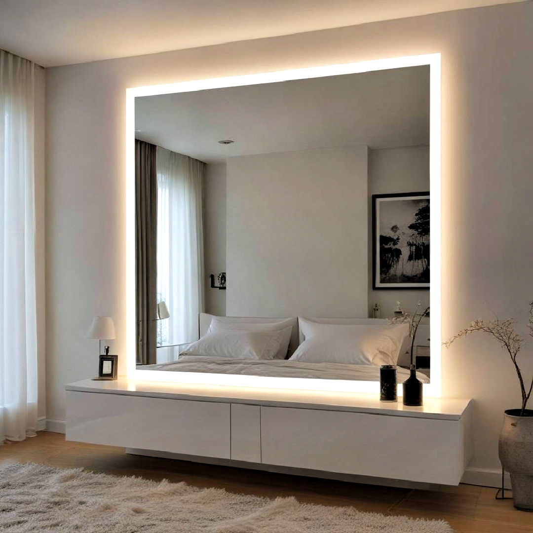 backlit mirror for bedroom - 15 Bedroom Mirror Ideas