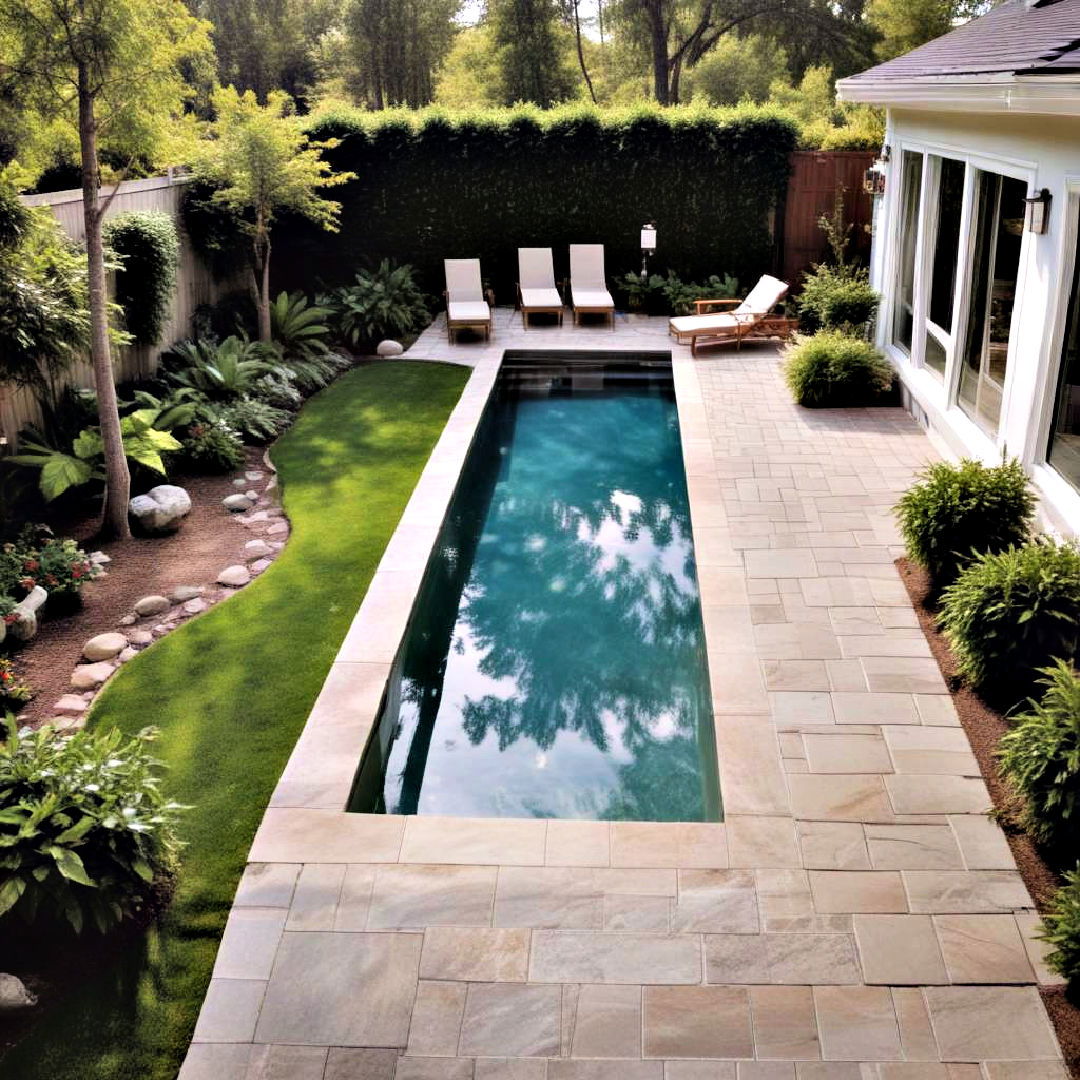 backyard with lap pool - 40 Backyard Pool Ideas