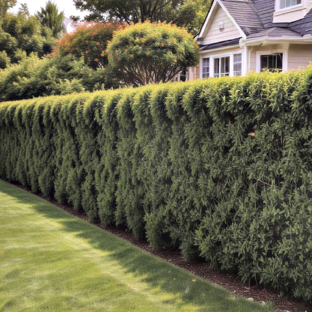 backyard with living fence - 25 Backyard Fence Ideas