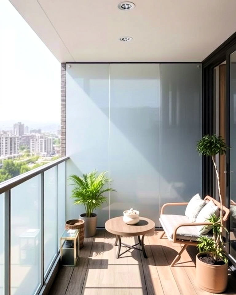 balcony frosted glass partitions - 25 Glass Balcony Design Ideas
