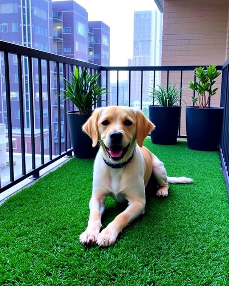 balcony pet friendly artificial grass ideas - 20 Dog Balcony Ideas