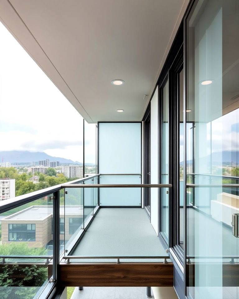 balcony railing with glass panels - 25 Balcony Railing Design Ideas