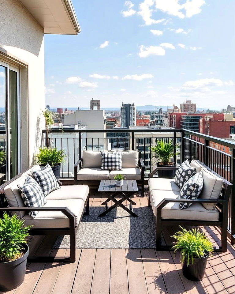 balcony with convertible seating - 25 Balcony Seating Ideas
