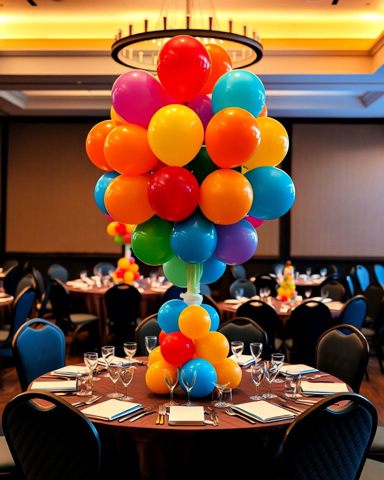 balloon topiary balls for centerpiece - 25 Balloon Centerpiece Ideas
