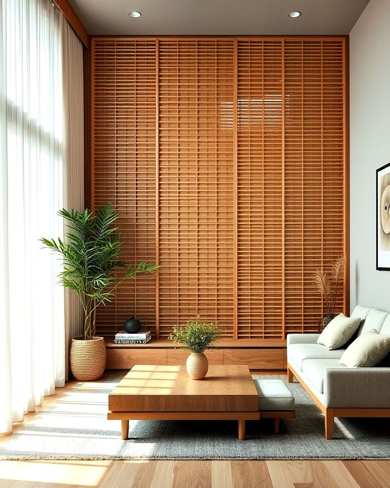 bamboo accents for japanese style living room - 25 Japanese Style Living Room Ideas