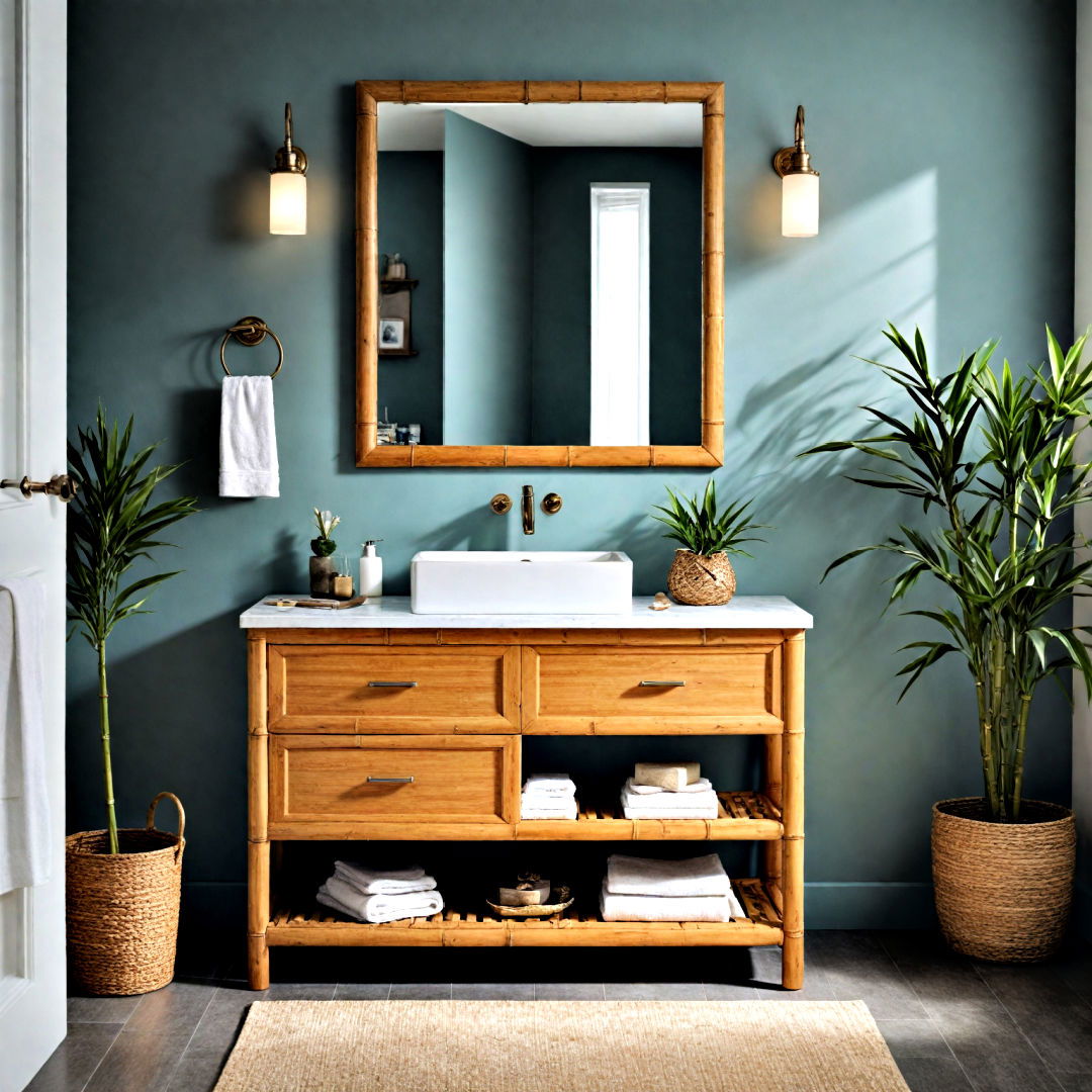 bamboo vanity idea - 40 Bathroom Vanity Ideas