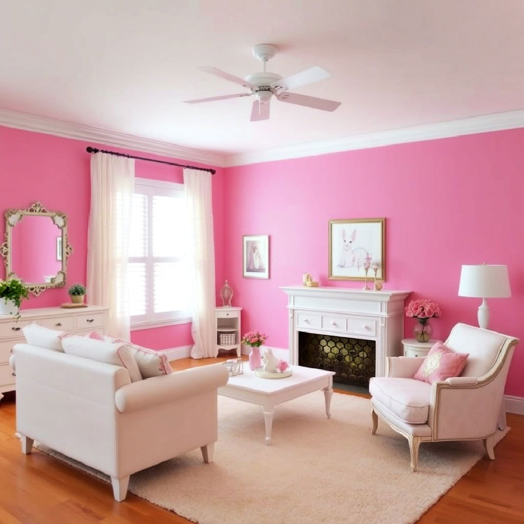 barbie inspired pink accent walls - 25 Barbie Room Ideas
