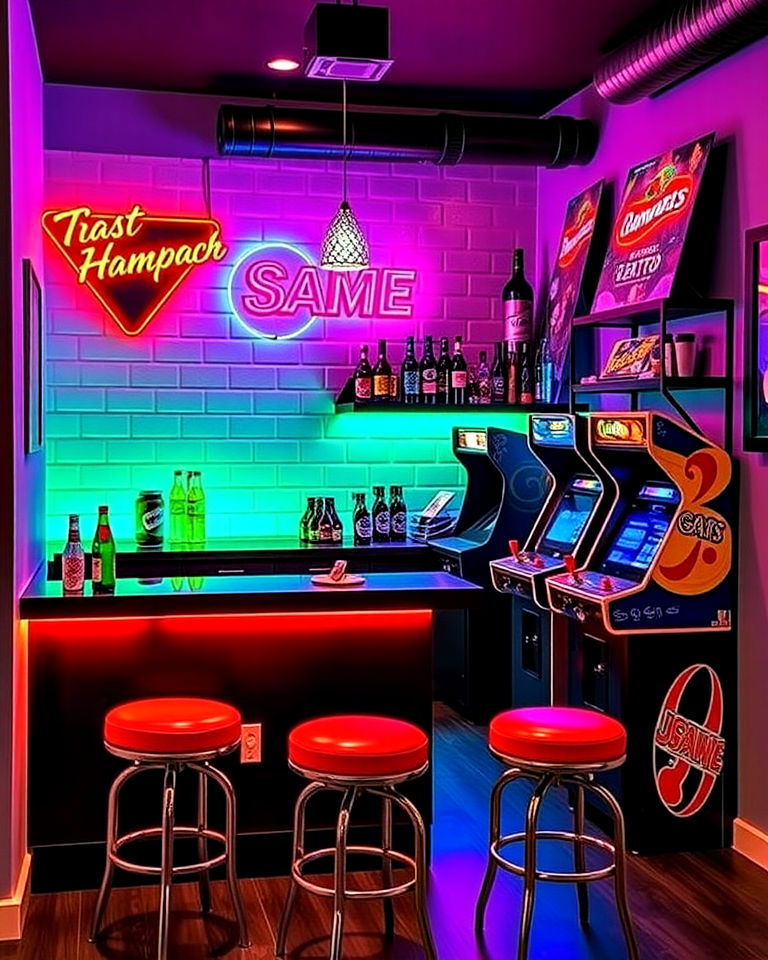 barcade setup for retro game room - 30 Retro Game Room Ideas