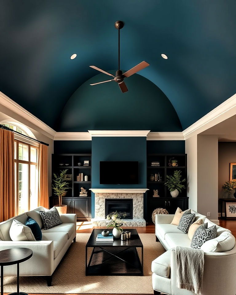 barrel ceiling with contrasting color - 20 Barrel Ceiling Ideas