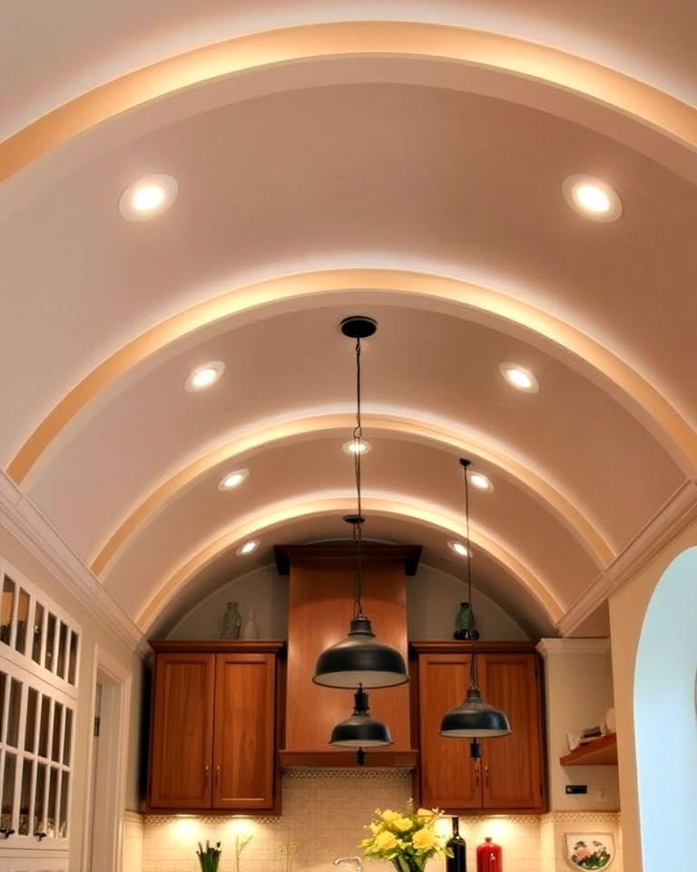 barrel ceiling with recessed lighting - 20 Barrel Ceiling Ideas