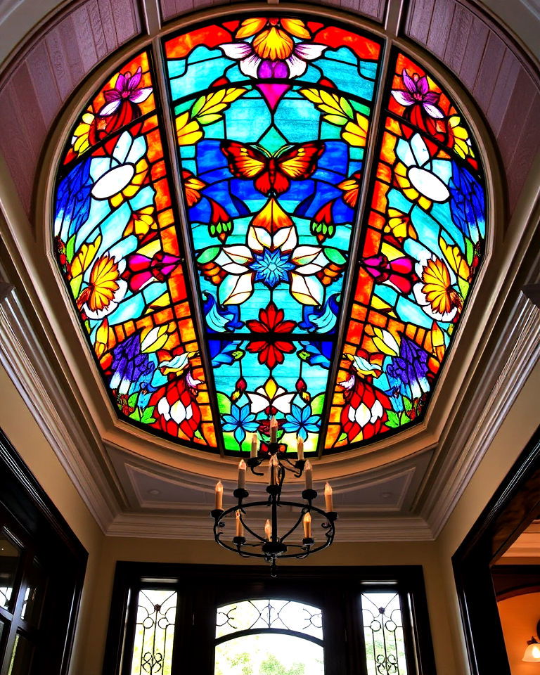 barrel ceiling with stained glass inserts - 20 Barrel Ceiling Ideas